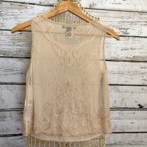 Forever 21 beaded sheer top - Picture 2 of 6